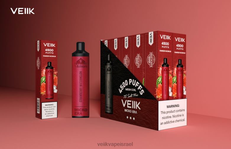 VEIIK Micko Era 4500 פחזניות חד פעמיות 30 מ"ג אבטיח תות XNP221 | VEIIK Vape Israel