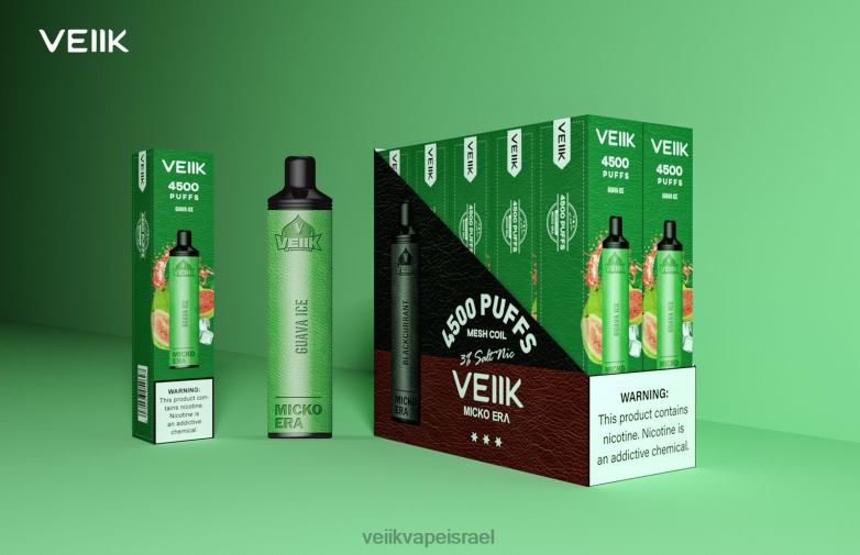 VEIIK Micko Era 4500 פחזניות חד פעמיות 30 מ"ג קרח גויאבה XNP222 | VEIIK Vape Jerusalem
