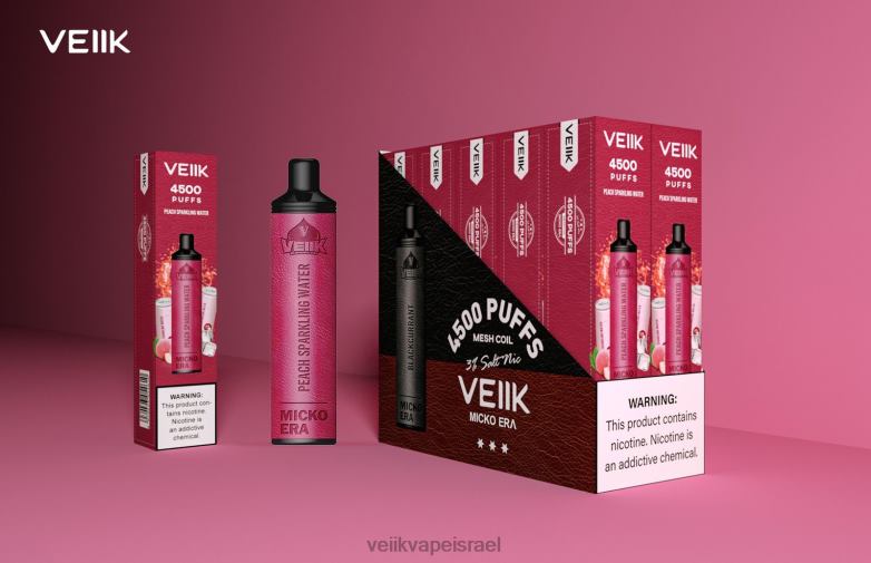 VEIIK Micko Era 4500 פחזניות חד פעמיות 30 מ"ג מים מוגזים אפרסק XNP223 | VEIIK Vape Price