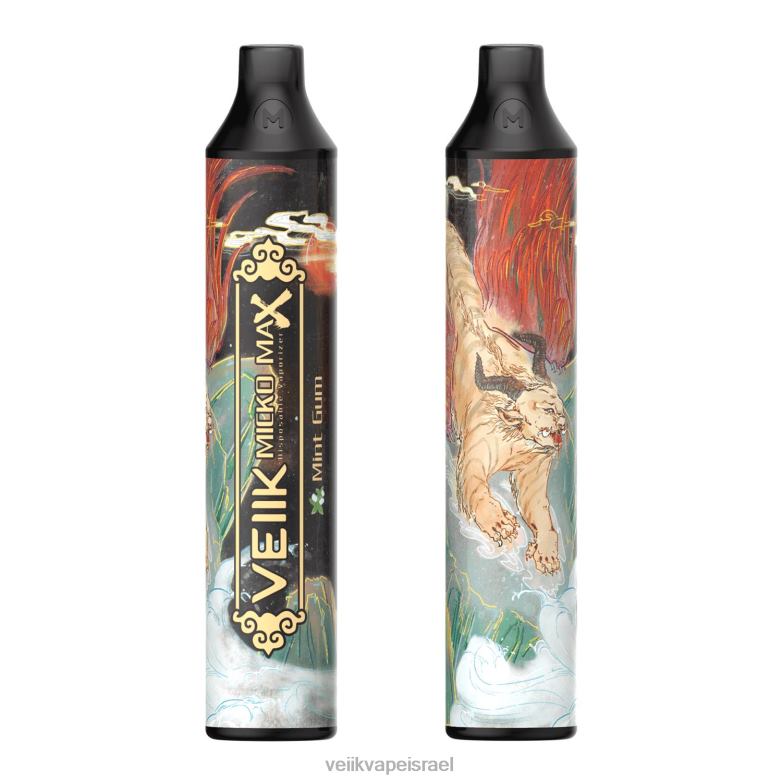VEIIK Micko MAX Vape חד פעמי 1500 פחזניות מסטיק מנטה XNP2250 | VEIIK Pod Israel