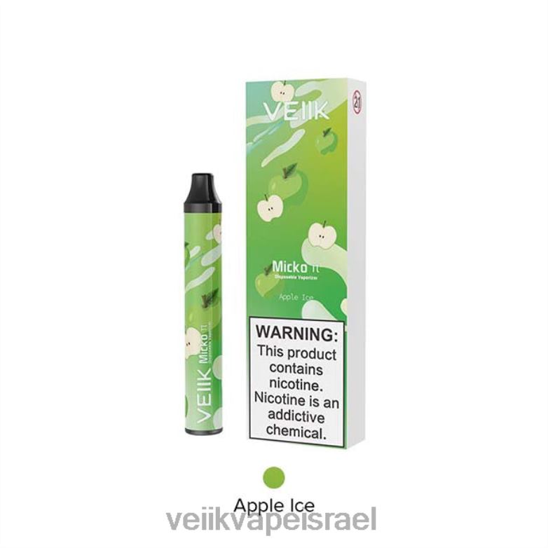 VEIIK Micko Pie Vape חד פעמי 600 פחזניות קרח תפוח XNP2219 | VEIIK Micko Israel