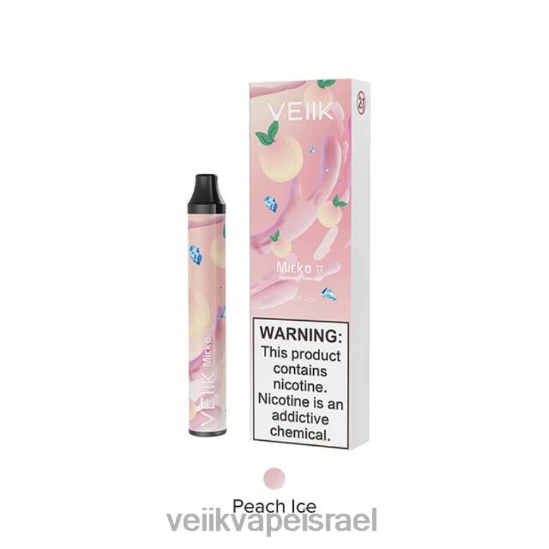VEIIK Micko Pie Vape חד פעמי 600 פחזניות קרח אפרסק XNP2220 | VEIIK Pod Israel