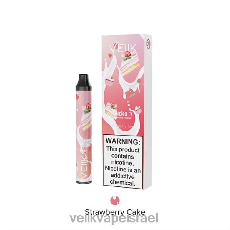 VEIIK Micko Pie Vape חד פעמי 600 פחזניות עוגת תותים XNP2228 | VEIIK Moos Pod Israel