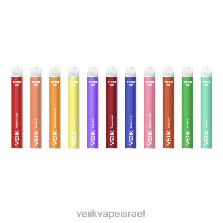 VEIIK Ticko Vape חד פעמי 800 פחזניות טעמים מרובים XNP2230 | VEIIK Pod Israel