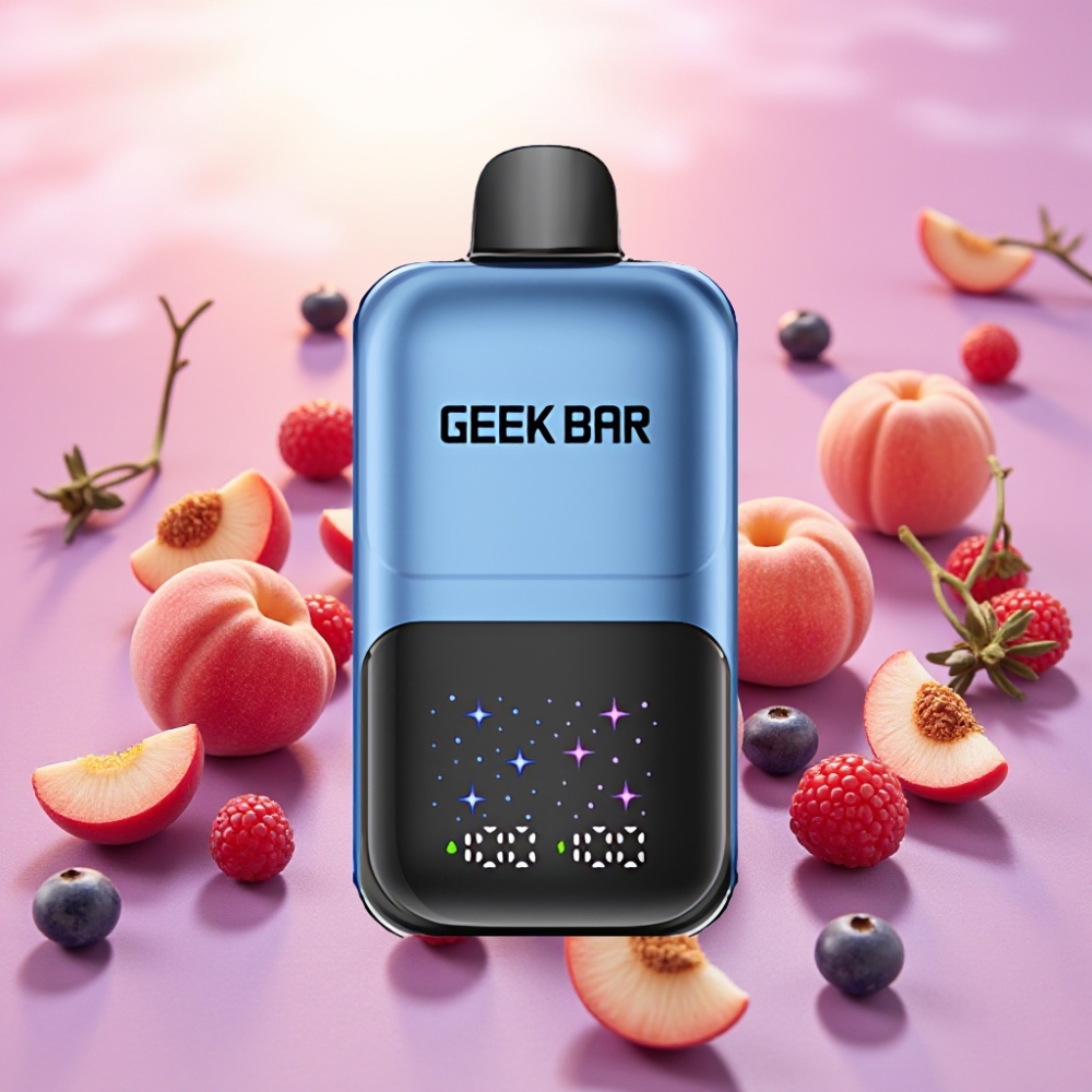 Geek Bar 2GO 50000 שאיפות סדרת טו סוללה נטענת טעם אפרסק ופירות יער