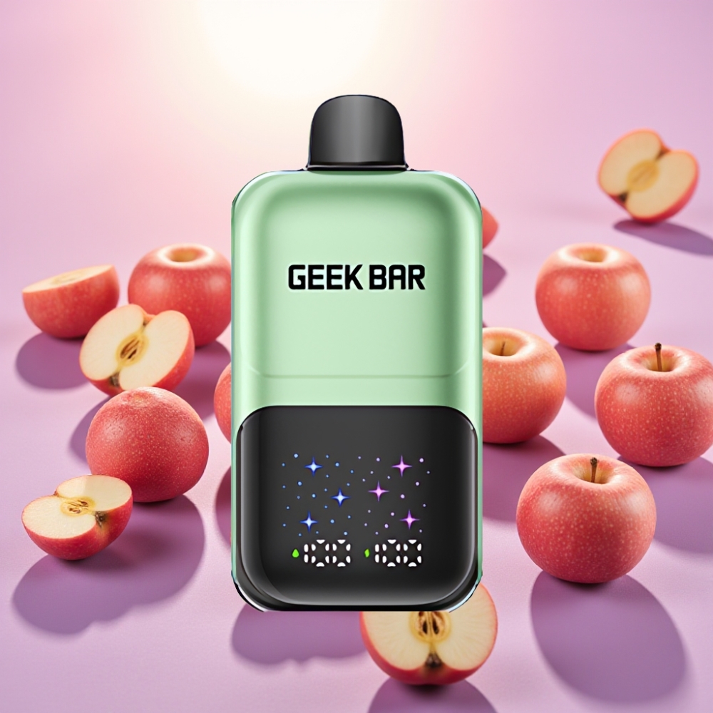 Geek Bar 2GO 50000 שאיפות סדרה כפולה Double Apple A&B מסך גדול, מיכל כפול, סוללה נטענת