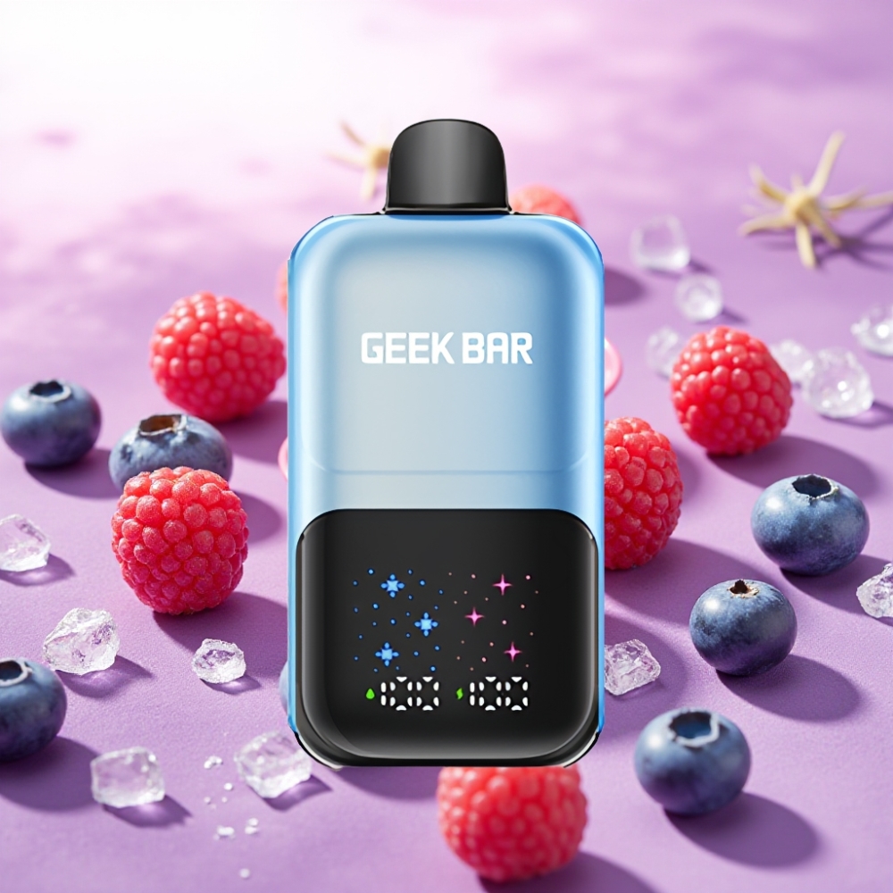Geek Bar 2GO 50000 Puffs Two Series סיגריה אלקטרונית חד פעמית בטעם אוכמניות פטל קרח