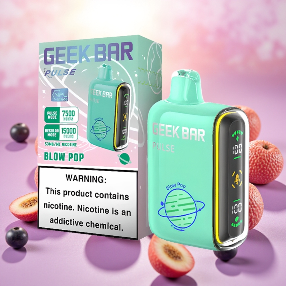 Geek Bar Pulse 15000 משיכות, 16 מ\"ל, 5% ניקוטין, סוללה 650 mAh, USB-C