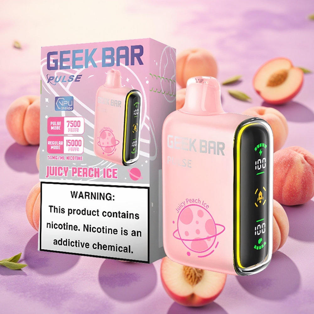Geek Bar Pulse 15000 משיכות, 16 מ\"ל, 5% ניקוטין, סוללה 650 mAh, USB-C