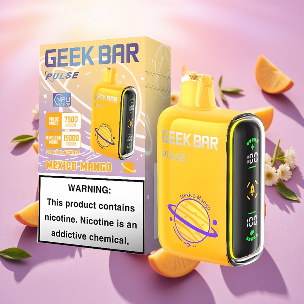 Geek Bar Pulse 15000 משיכות, 16 מ\"ל, 5% ניקוטין, סוללה 650 mAh, USB-C
