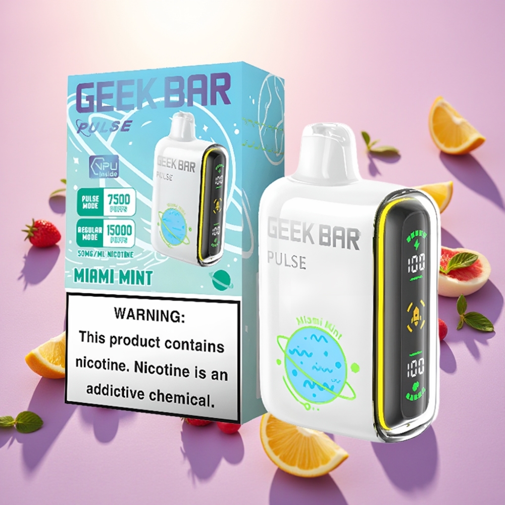 Geek Bar Pulse 15000 משיכות, 16 מ\"ל, 5% ניקוטין, סוללה 650 mAh, USB-C