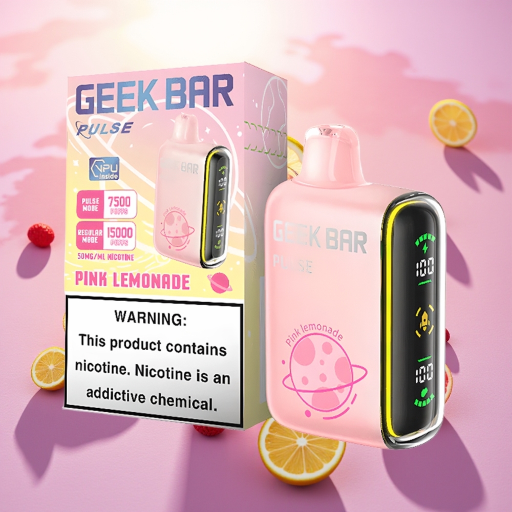 Geek Bar Pulse 15000 משיכות, 16 מ\"ל, 5% ניקוטין, סוללה 650 mAh, USB-C