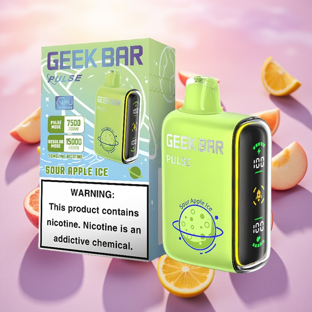 Geek Bar Pulse 15000 משיכות, 16 מ\"ל, 5% ניקוטין, סוללה 650 mAh, USB-C