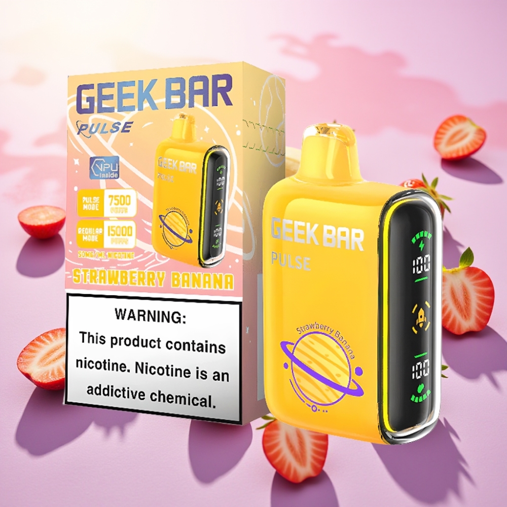 Geek Bar Pulse 15000 משיכות, 16 מ\"ל, 5% ניקוטין, סוללה 650 mAh, USB-C