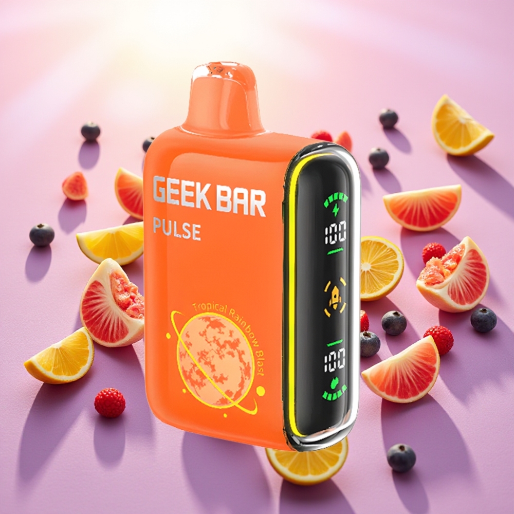 Geek Bar Pulse 15000 משיכות, 16 מ\"ל, 5% ניקוטין, סוללה 650 mAh, USB-C