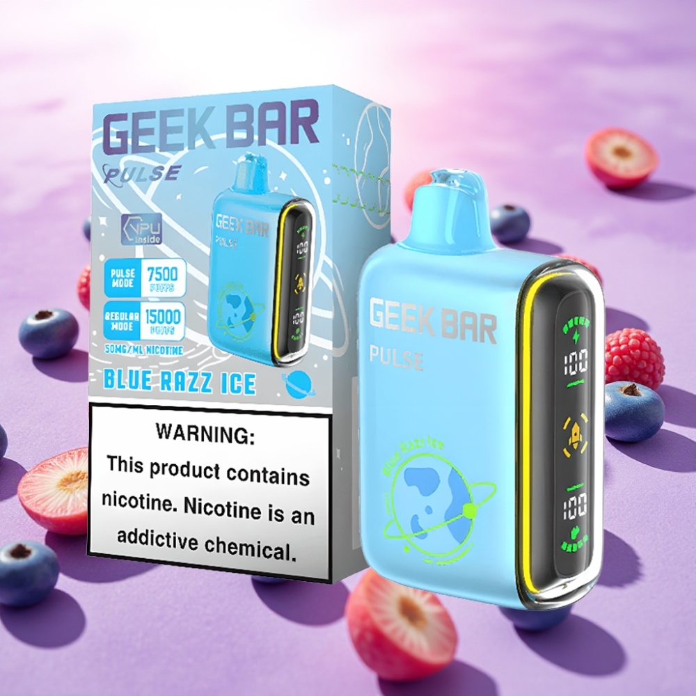 Geek Bar Pulse 15000 משיכות, 16 מ\"ל, 5% ניקוטין, סוללה 650 mAh, USB-C
