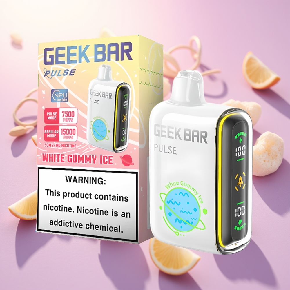 Geek Bar Pulse 15000 משיכות, 16 מ\"ל, 5% ניקוטין, סוללה 650 mAh, USB-C