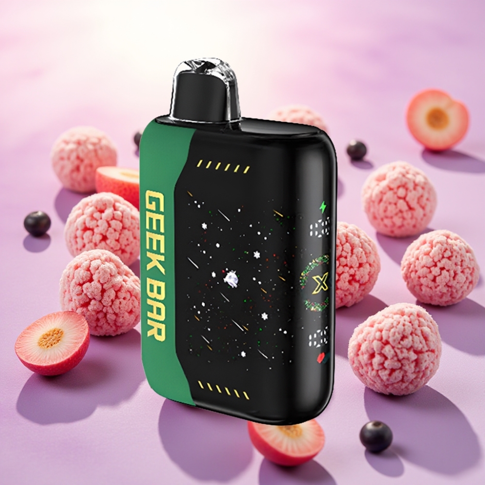 Geek Bar Pulse X 25000 שאיפות עם 18mL נוזל, מסך 3D, ומצב פלאס