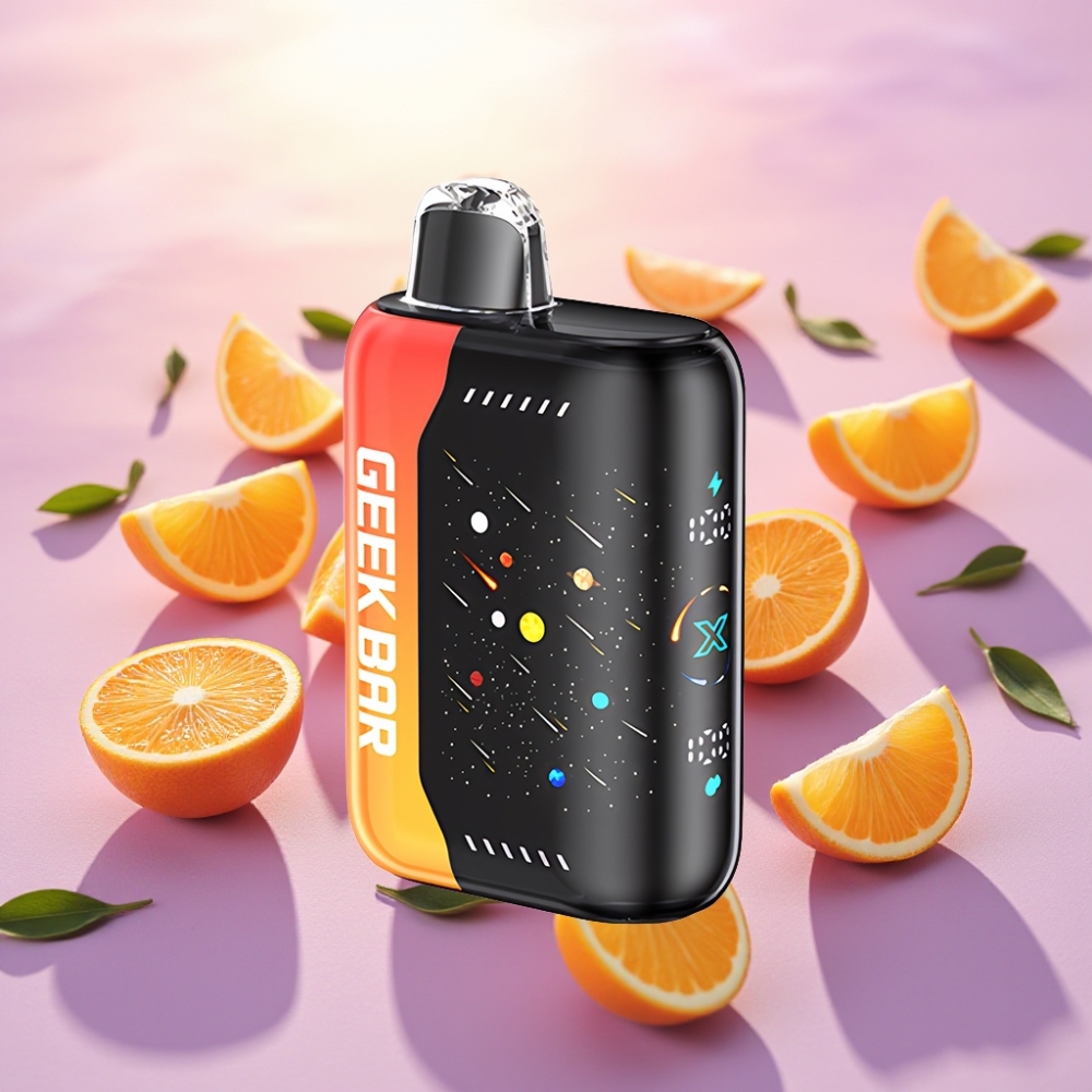 Geek Bar Pulse X 42000 Puffs Meteor Edition תפוז דרקון עם 3D מסך מעוקל ו-820mAh
