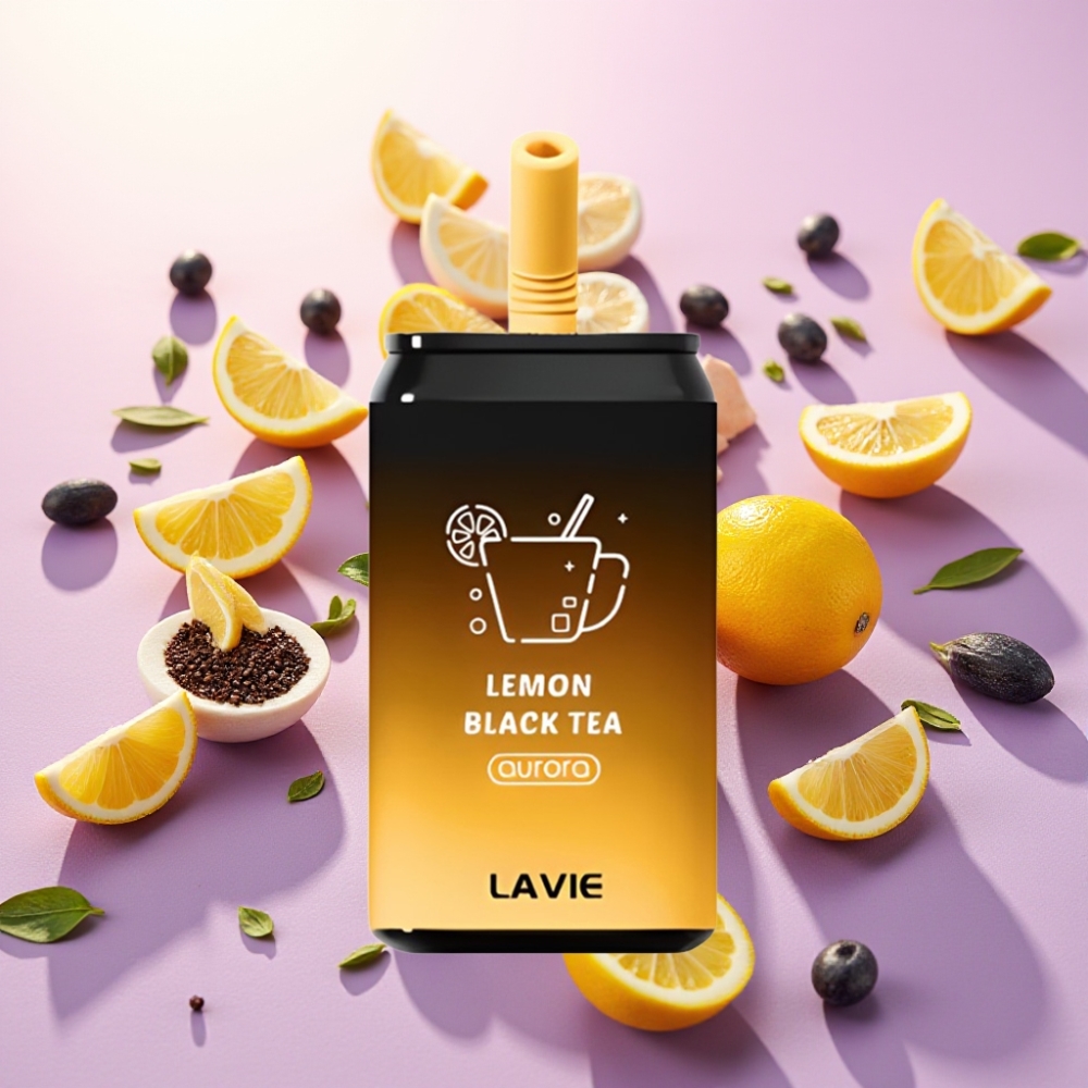 Lavie Aurora 11000 Puffs תה לימון – 22ML, 650mAh, טעינת Type C