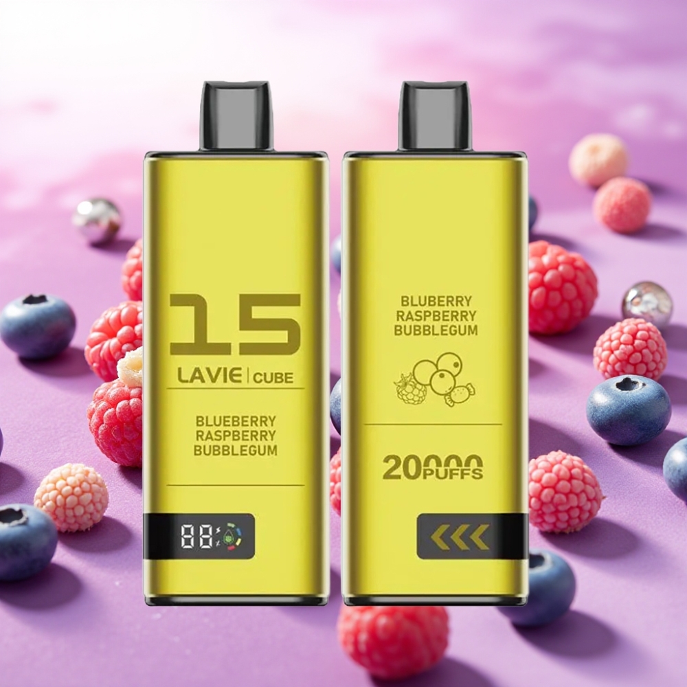 Lavie Cube 20000 פופס אידוי חד-פעמי אוכמניות פטל מסטיק