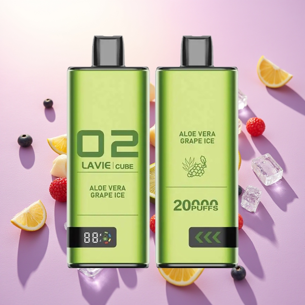 Lavie Cube 20000 מנות איוד מסוג חד-פעמי בטעם אלוורה ועינב קרח