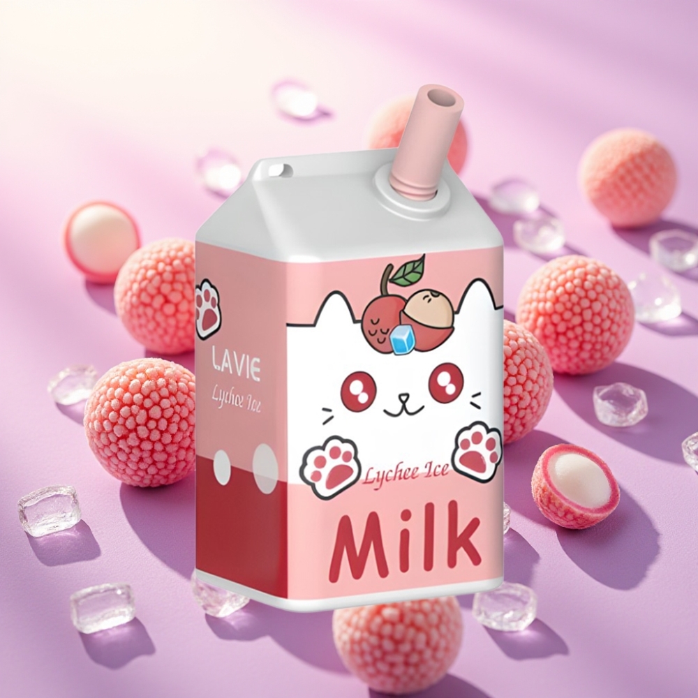 Lavie Milk 7000 מקטרות ליצ'י קרח – 16מ"ל, סוללה 600mAh, טעינת Type-C