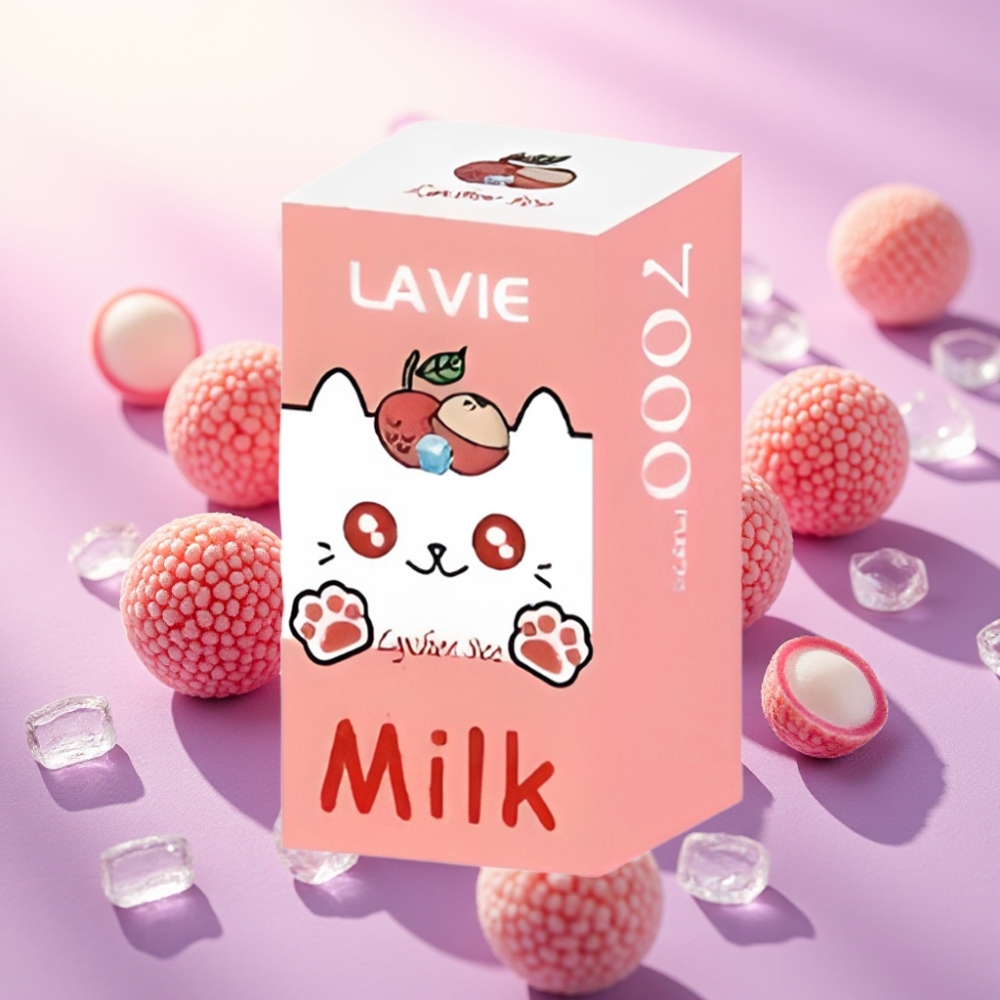 Lavie Milk 7000 מקטרות ליצ\'י קרח – 16מ\"ל, סוללה 600mAh, טעינת Type-C
