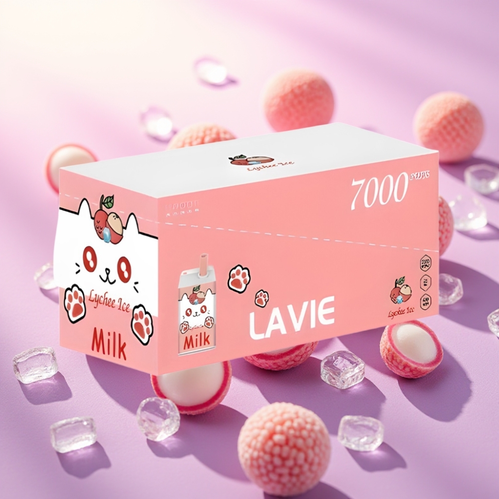 Lavie Milk 7000 מקטרות ליצ\'י קרח – 16מ\"ל, סוללה 600mAh, טעינת Type-C