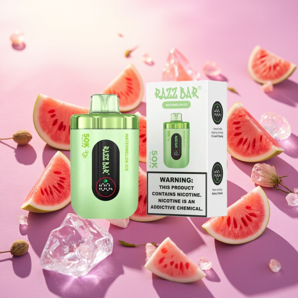 Razz Bar 50000 50000 Puffs Disposable Vape - Watermelon Ice)