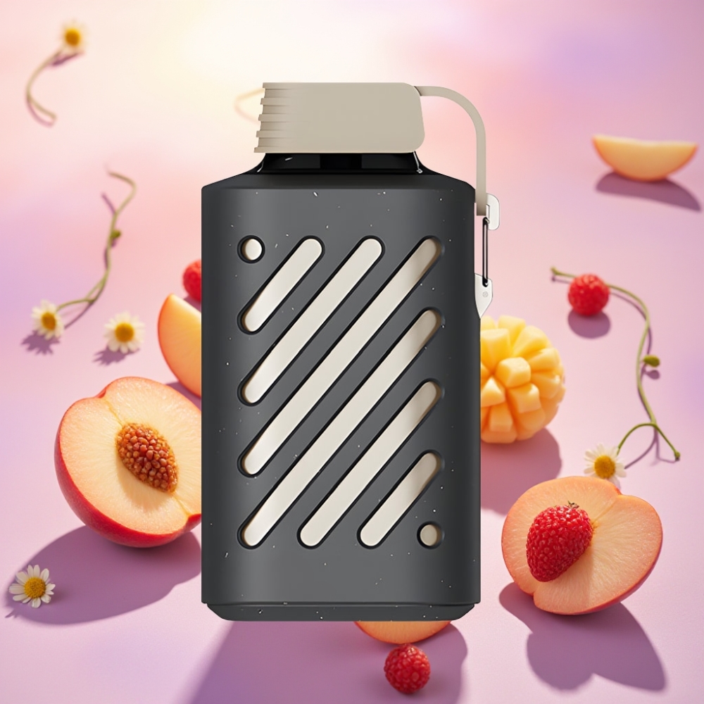 VOZOL GEAR 10000 ‏וופ דיספוזבילי ‏עם 10000 שאיפות, 30 טעמים, ‏סוללה 500mAh, ‏טעם: אפרסק מנגו סמות'י