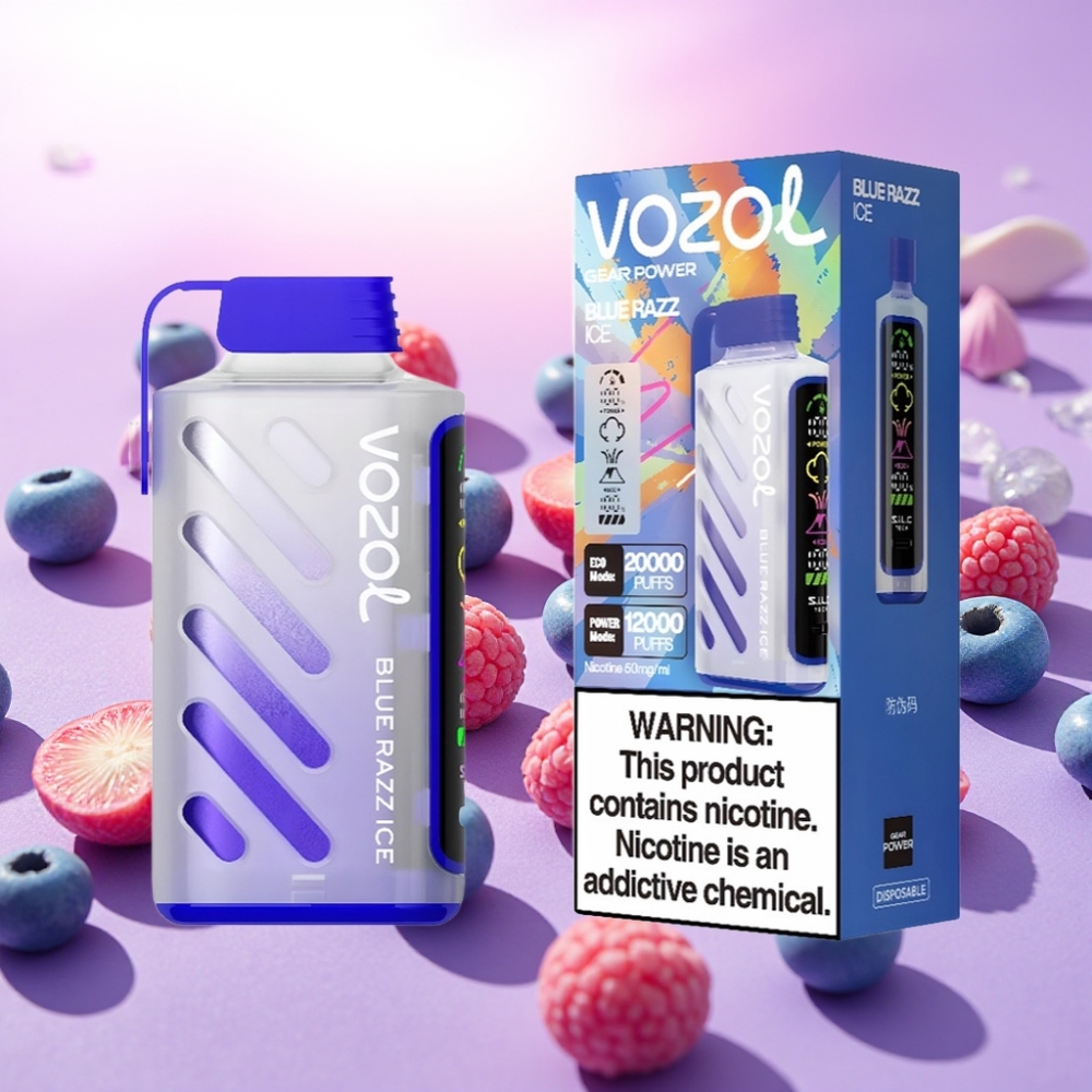 VOZOL Gear Power 20000 Puffs טכנולוגיה: S.i.L.C. Tech, 20mL, 5% ניקוטין, טעם: בלו ראז אייס