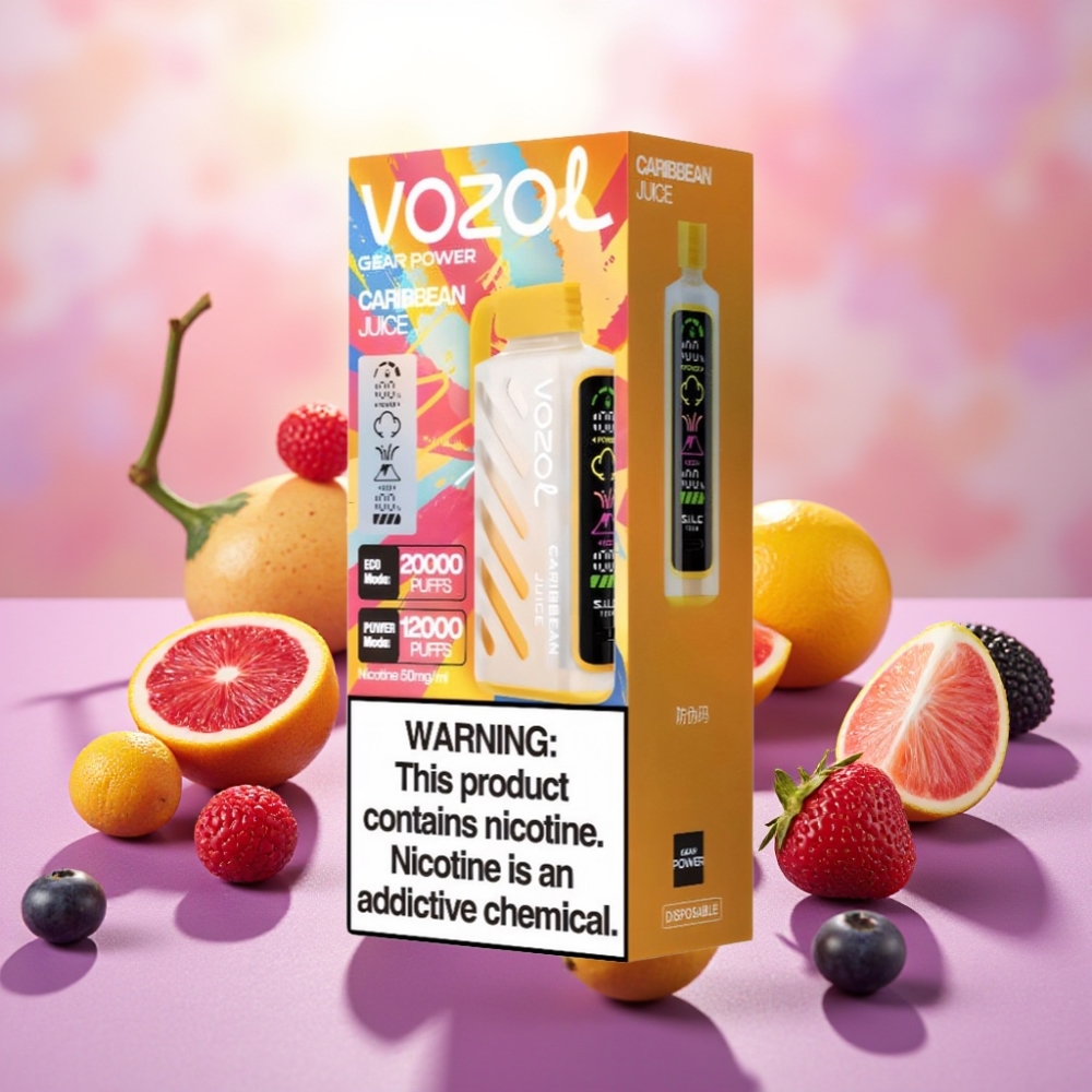 VOZOL Gear Power 20000 Puffs S.i.L.C. Tech דוּ-מֶש Dual Mesh 20mL מיץ קריבי