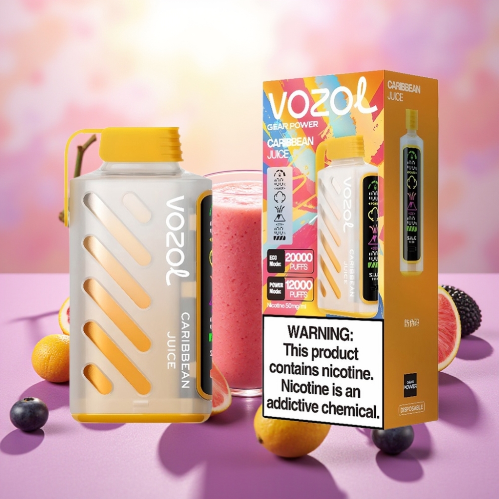 VOZOL Gear Power 20000 Puffs S.i.L.C. Tech דוּ-מֶש Dual Mesh 20mL מיץ קריבי