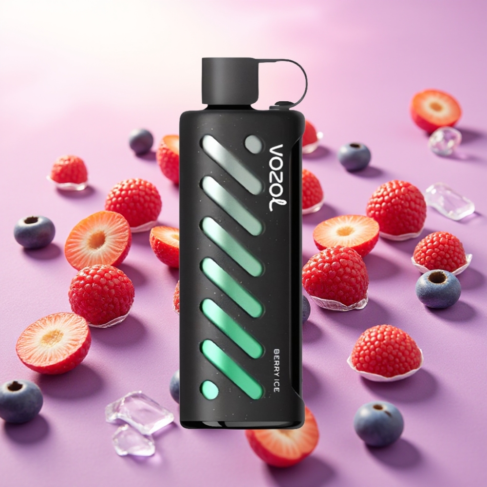VOZOL Gear Shisha 25000 פֻּפִּים בטעם ברי קרח עם סוללת 1000mAh וטכנולוגיית S.i.L.C