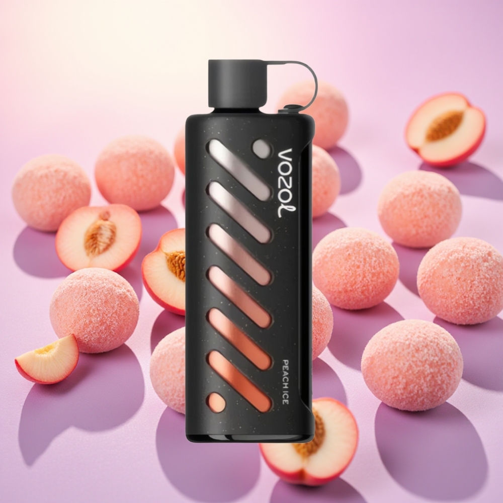 VOZOL Gear Shisha 25000 מקטרות בטעם אפרסק קר עם סוללה 1000mAh ו-S.i.L.C Tech