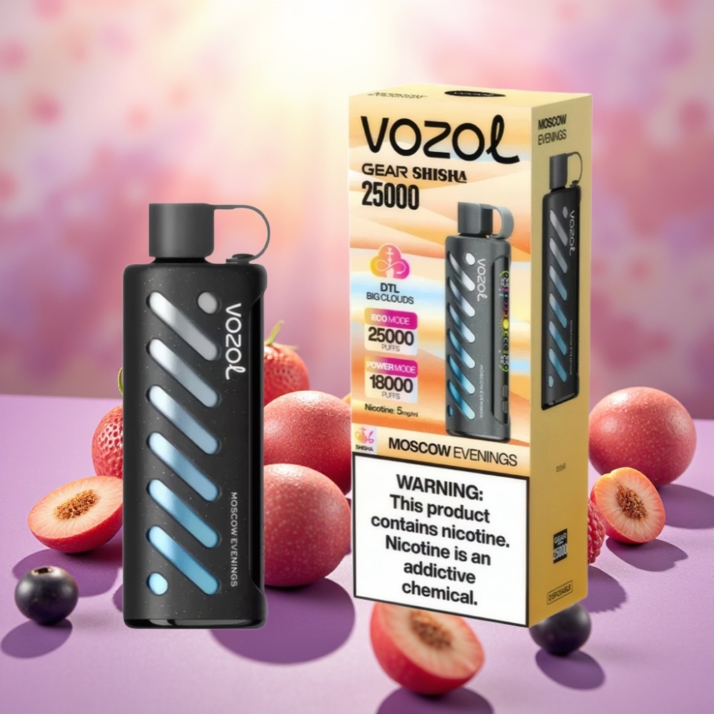 VOZOL Gear Shisha 25000 Puffs - 30 טעמים, טכנולוגיית S.i.L.C, סוללת 1000mAh, ערבי מוסקבה