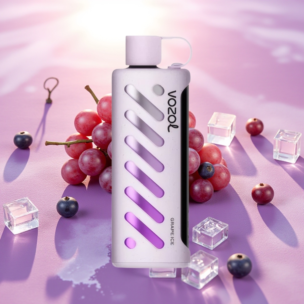 VOZOL Gear Shisha 25000 Puffs ענבים קרירים – 5mg/ml, 1000mAh, S.i.L.C Tech