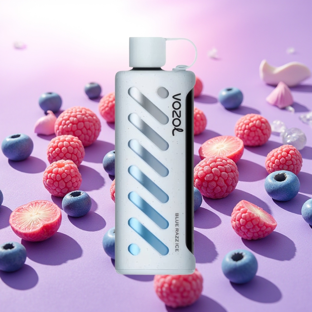 VOZOL Gear Shisha 25000 Puffs 5mg/ml Dual Mesh טכנולוגיית S.i.L.C טעם Blue Razz Ice