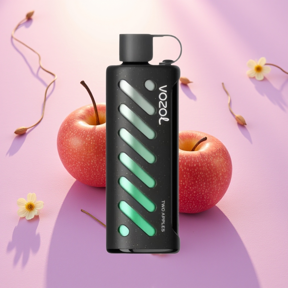 Vozol Gear Shisha 25000 - שני תפוחים, סוללה 1000mAh, מצבי Mesh כפול, טעמים 30