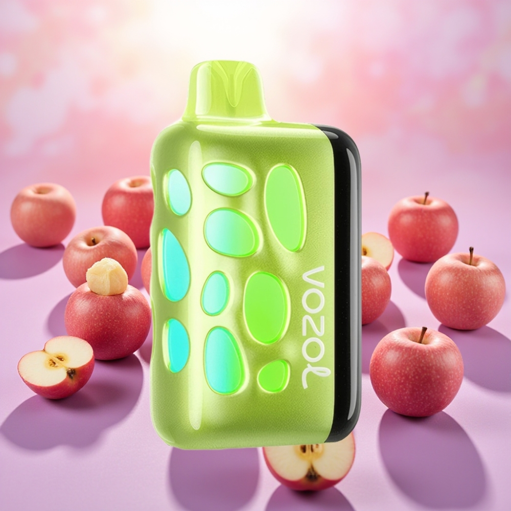 Vozol Rave 40000 מכשיר אידוי חד-פעמי עם תאורת 270 מעלות, מצב מסיבה, טעינה מהירה, בטעם תפוח כפול