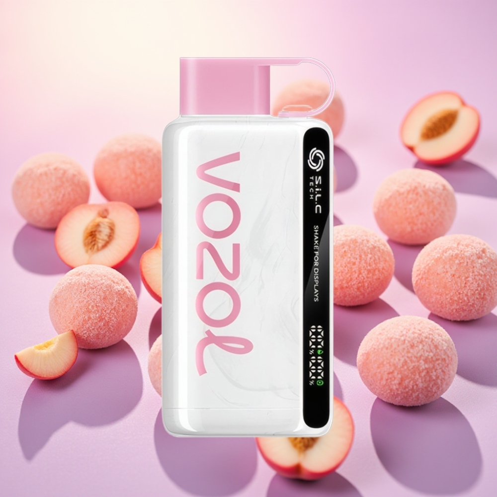 VOZOL STAR 9000/12000 מעטפת נטענת במהירות 30% בטעם אפרסק קר
