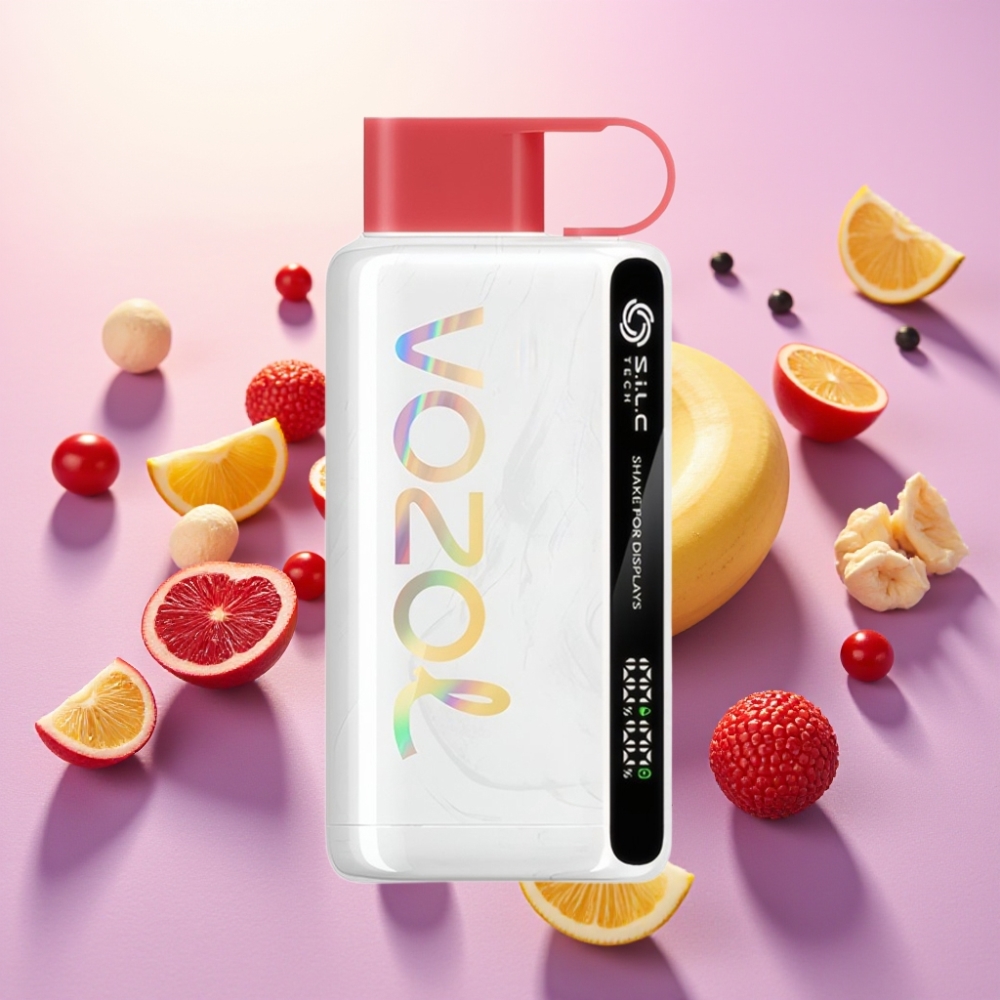 VOZOL STAR 9000/12000 מתקפל סוללה 650mAh טעון מהיר 30% טעם פרי דרקון בננה דובדבן