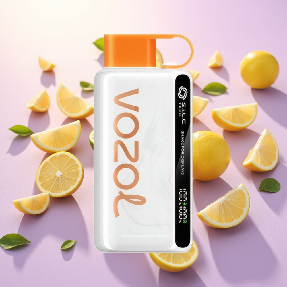 VOZOL STAR 9000/12000 מכשיר אידוי חד פעמי עם טעם לימון-ליים, טכנולוגיית S.i.L.C, טעינה מהירה ב-30%, סוללה 650mAh