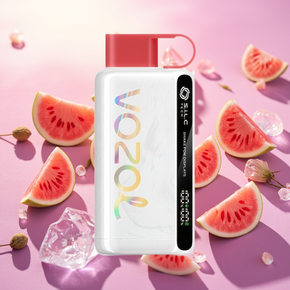 VOZOL STAR 9000/12000 מגשון חד-פעמי אבטיח קר (Watermelon Ice) עם סוללת 650mAh וטכנולוגיית S.i.L.C