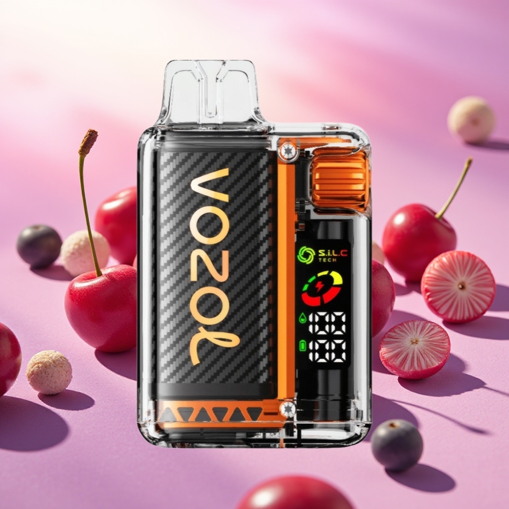 VOZOL Vista 20000 Puffs סוללה נטענת: 650mAh, ניקוטין 2%, OLED, דובדבן קולה