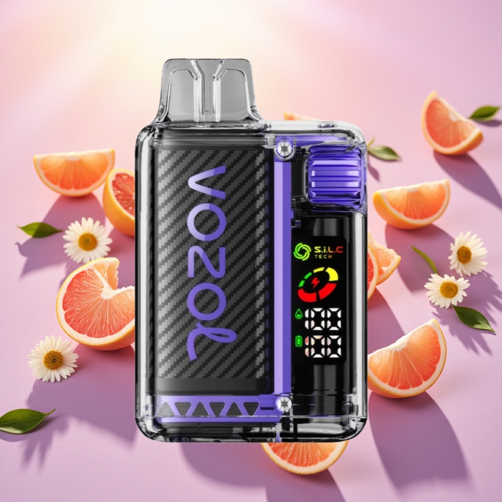 VOZOL Vista 20000 Puffs סוללה נטענת 650mAh ניקוטין 2% OLED Elderflower Grapefruit (זקן-פרח אשכולית)