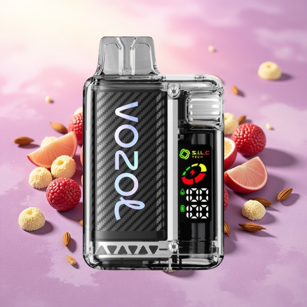 VOZOL Vista 20000 Puffs טעם טבק וניל, סוללה נטענת 650mAh, מסך OLED, מעבד MCU