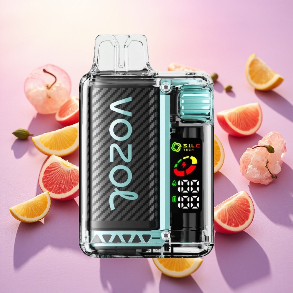 VOZOL Vista 20000 Puffs סוללה נטענת 650mAh OLED מעבד MCU S.i.L.C Tech Dual Mesh Coil תפוח חמוץ קרח